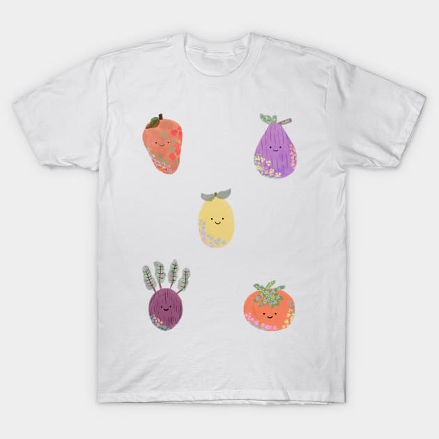 Fruit and veggies sticker pack T-Shirt by artoftilly